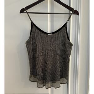 Paper Crane Gold Shimmer Spaghetti Strap Cami top Sz. S